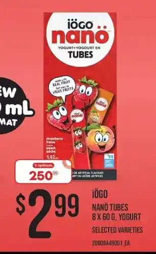 Independent Grocer Iögo nanö tubes, yogurt offer
