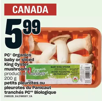 Independent Grocer Pc organics baby or sliced king oyster mushrooms offer