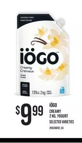 Independent Grocer Iogo creamy yogurt offer