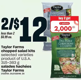 Independent Grocer Taylor farms chopped salad kits offer
