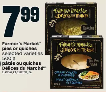Independent Grocer Farmer's market pies or quiches offer