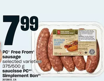 Independent Grocer Pc free from sausage offer