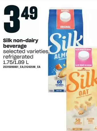 Independent Grocer Silk non-dairy beverage offer