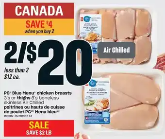 Independent Grocer Pc blue menu chicken breasts or thighs boneless offer