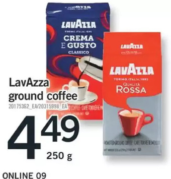 Fortinos Lavazza ground coffee offer