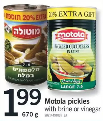 Fortinos Motola pickles offer