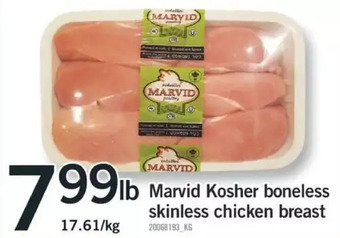 Fortinos Marvid kosher boneless skinless chicken breast offer