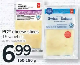 Fortinos Pc cheese slices offer
