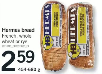 Fortinos Hermes bread offer