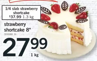 Fortinos Strawberry shortcake 8" offer