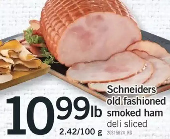Fortinos Schneiders old fashioned smoked ham offer
