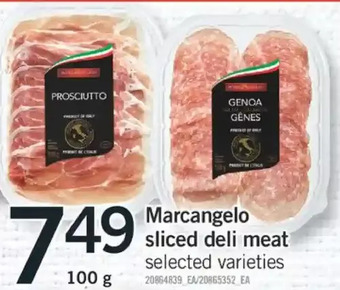 Fortinos Marcangelo sliced deli meat offer