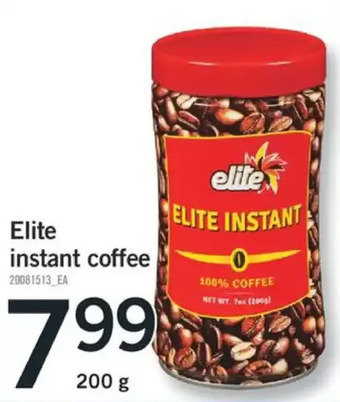 Fortinos Elite instant coffee offer