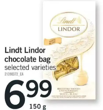 Fortinos Lindt lindor chocolate bag offer