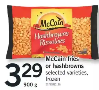 Fortinos Mccain fries or hashbrowns offer