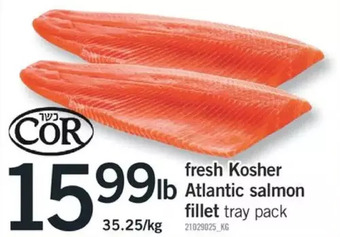 Fortinos Fresh kosher atlantic salmon fillet offer