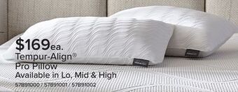 Leon's Tempur-pedic tempur-align prolo pillow offer