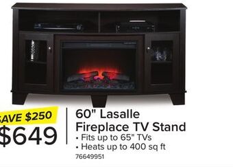 Leon's Lasalle fireplace tv credenza - espresso offer