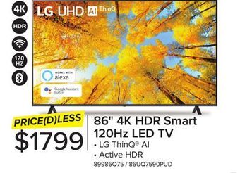 Leon's Lg 86" 4k led 120hz smart tv - 86uq7590pud offer