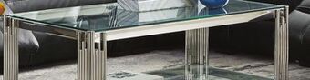 Leon's Liana coffee table - glass and stainless steel offer