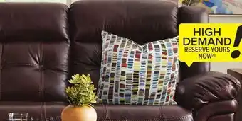 Leon's Cooper reclining leather sofa - brown offer