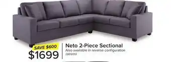 Leon's Neto 2pc sectional with left facing corner sofa - dark grey offer