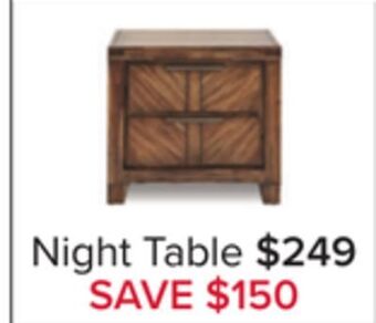 Leon's Nathan night table - brown cherry offer