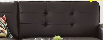 Leon's Kylie leather sofa - coffee offer
