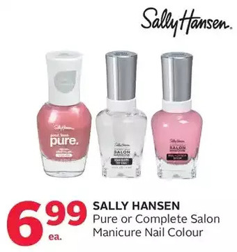 Rexall Sally hansen pure or complete salon manicure nail colour offer