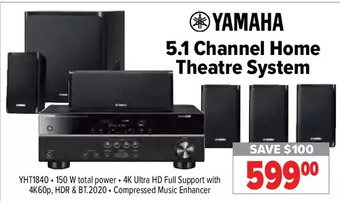 2001 Audio Video Yamaha 5.1 channel home theatre system offer