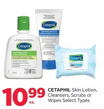 Rexall Cetaphil skin lotion, cleansers, scrubs or wipes offer