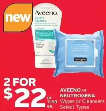 Rexall Aveeno or neutrogena wipes or cleansers offer