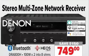 2001 Audio Video Denon stereo multi-zone network receiver offer