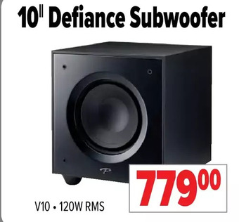 2001 Audio Video 10' defiance subwoofer offer