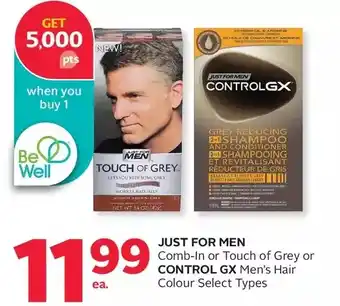 Rexall Just for men comb-in or touch of grey or colour offer
