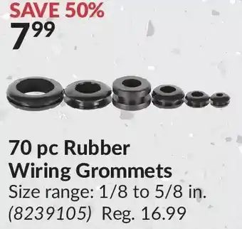 Princess Auto 70 pc rubber wiring grommets offer