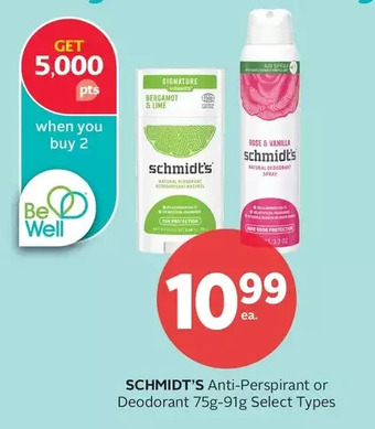 Rexall Schmidt's anti-perspirant or deodorant offer