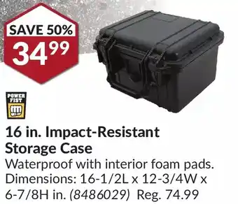 Princess Auto Power fist 16 in. impact-resistant storage case offer