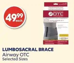 Wellwise by Shoppers Airway otc lumbosacral brace offer