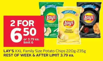 Rexall Lay's xxl family size potato chips offer