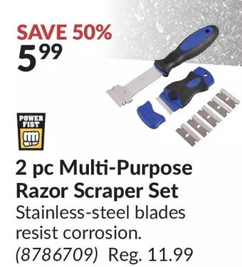 Princess Auto 2 pc multi-purpose razor scraper set offer