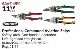 Princess Auto Pro.point professional compound aviation snips offer