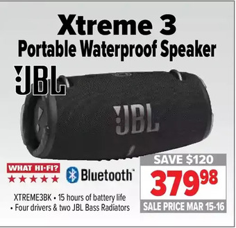 2001 Audio Video Xtreme 3 portable waterproof speaker offer