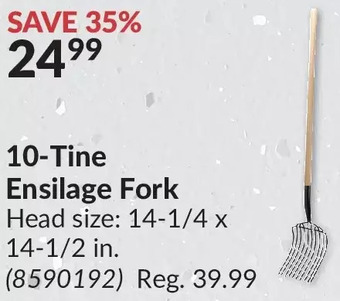 Princess Auto 10-tine ensilage fork offer