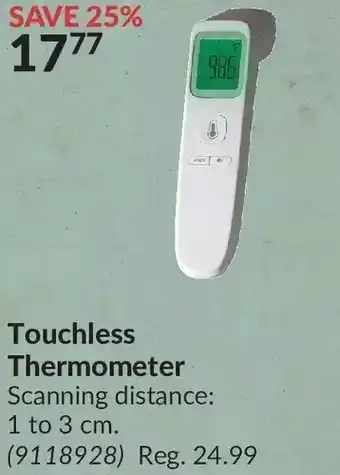 Princess Auto Touchless thermometer offer