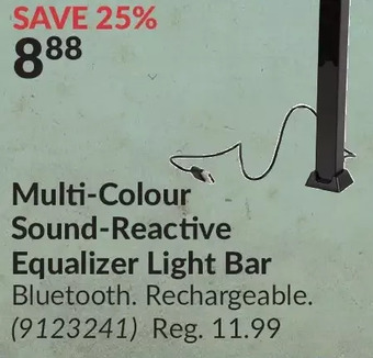 Princess Auto Multi-colour sound-reactive equalizer light bar offer