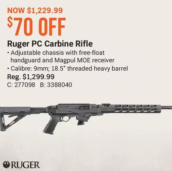 Bass Pro Ruger pc carbine rifle offer
