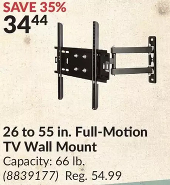 Princess Auto 26 to 55 in. full-motion tv wall mount offer