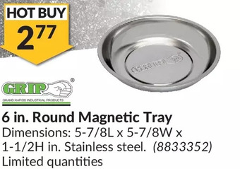 Princess Auto 6 in. round magnetic tray offer