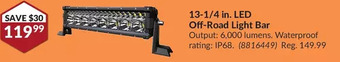 Princess Auto 13-1/4 in. led off-road light bar offer
